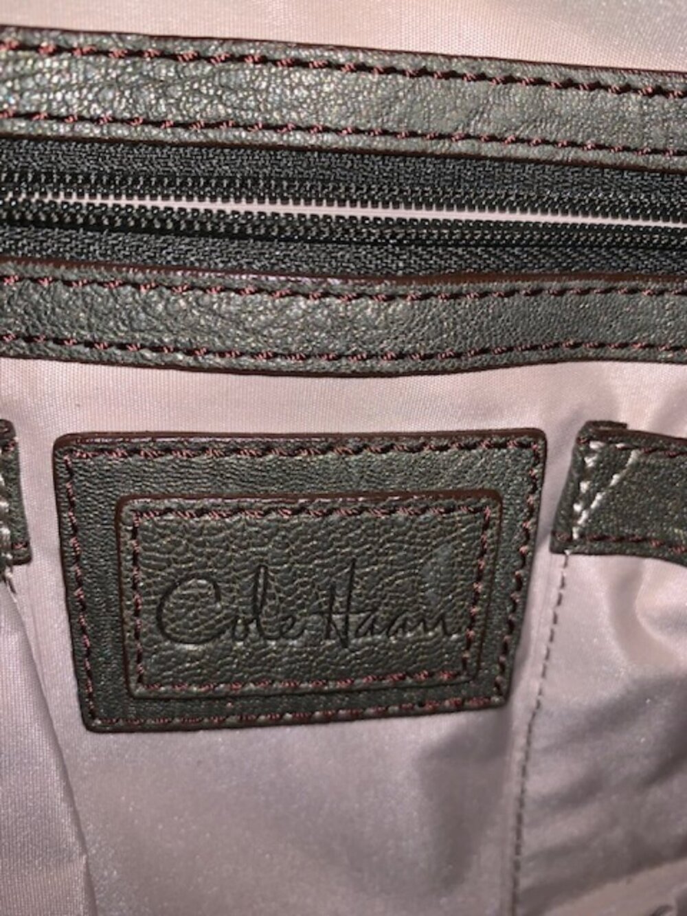 Cole Haan Olive Green Hobo Bag Purse Y2K - Picture 6 of 12